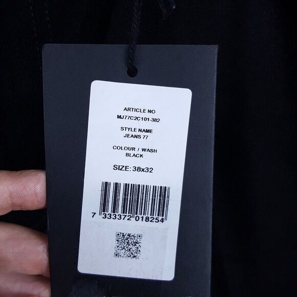 BLK DNM Jeans Mens Size 38x32 Black Wash 77 Bootcut Denim $270 - Picture 2 of 6